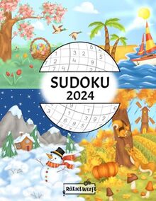 Sudoku 2024: Sudoku Buch für Erwachsene mit 366 datierten Sudoku Rätseln von Leicht - Schwer