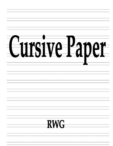 Cursive Paper: 50 Pages 8.5 X 11