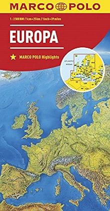 MARCO POLO Länderkarte Europa, physisch 1:2 500 000 (MARCO POLO Länderkarten)