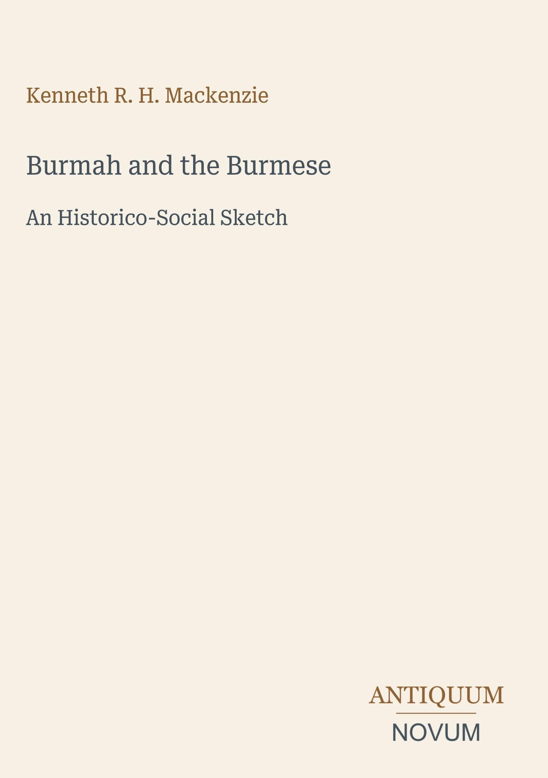 Burmah and the Burmese