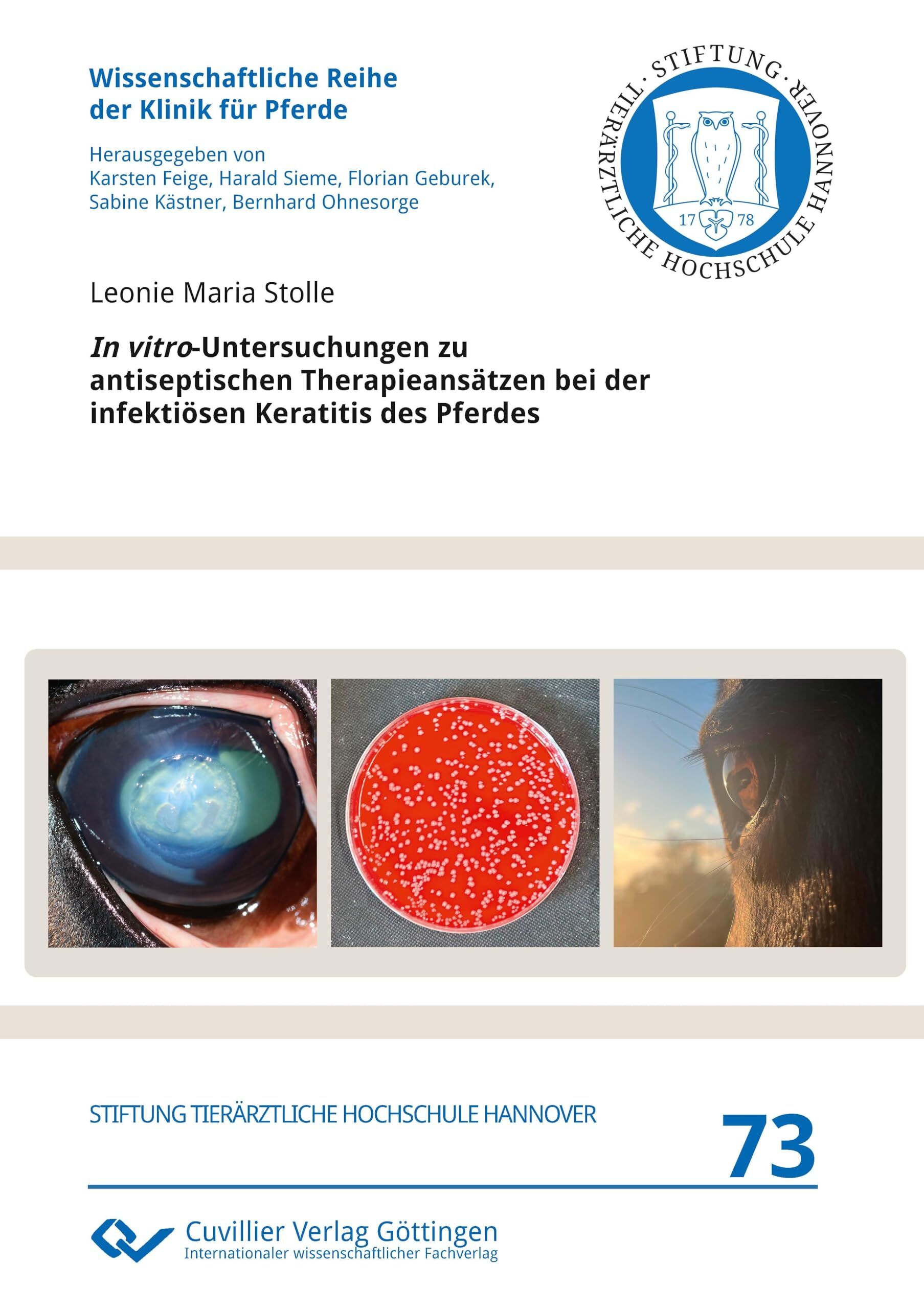 In vitro-Untersuchungen zu antiseptischen Therapieansätzen bei der infektiösen Keratitis des Pferdes