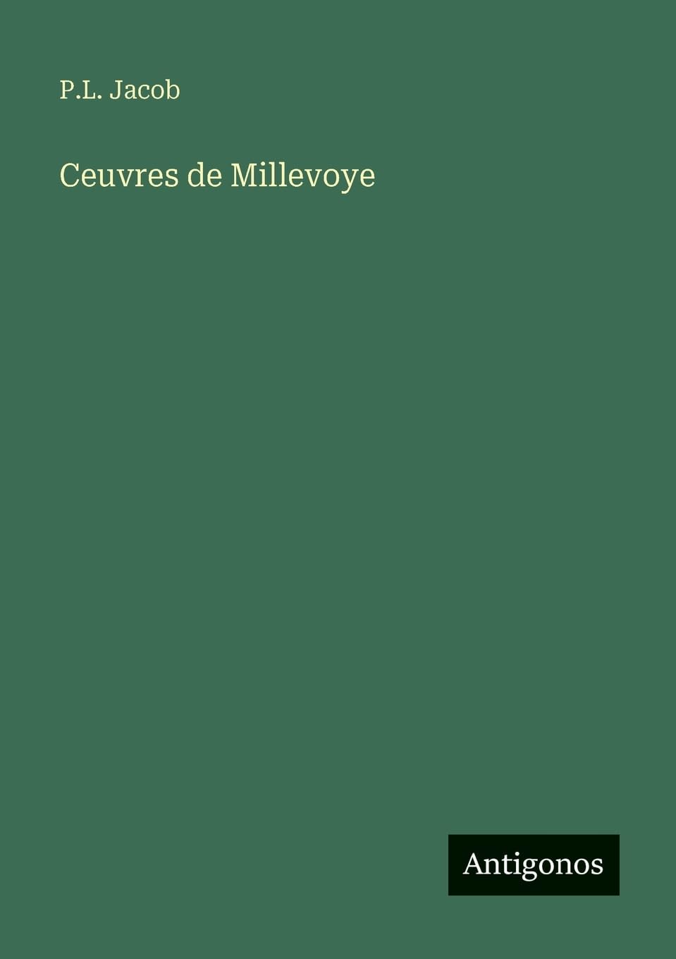 Ceuvres de Millevoye