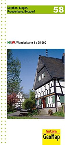Wanderkarte Nordrhein-Westfalen 58 Netphen, Siegen, Freudenberg, Betzdorf 1:25.000 (Geo Map)