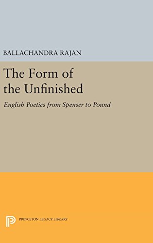 The Form of the Unfinished: English Poetics from Spenser to Pound (Princeton Legacy Library)