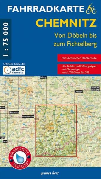 Fahrradkarte Chemnitz: Von Döbeln bis Fichtelberg: Von Döbeln bis zum Fichtelberg (Fahrradkarten)