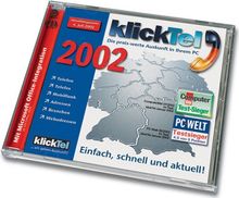 klickTel Juli 2002. CD- ROM für Windows 95/98/2000/ XP/ NT4.0. Die preiswerte Auskunft in Ihrem PC. Einfach, schnell, aktuell von klick Tel | Software | Zustand sehr gut