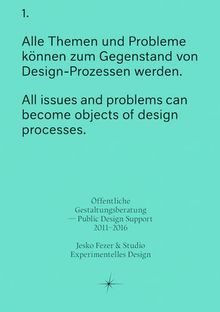 Öffentliche Gestaltungsberatung: Public Design Support 2011-2016