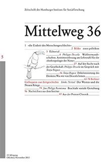 Soziale und andere Beziehungen. Mittelweg 36, Zeitschrift des Hamburger Instituts für Sozialforschung, Heft 5/2013