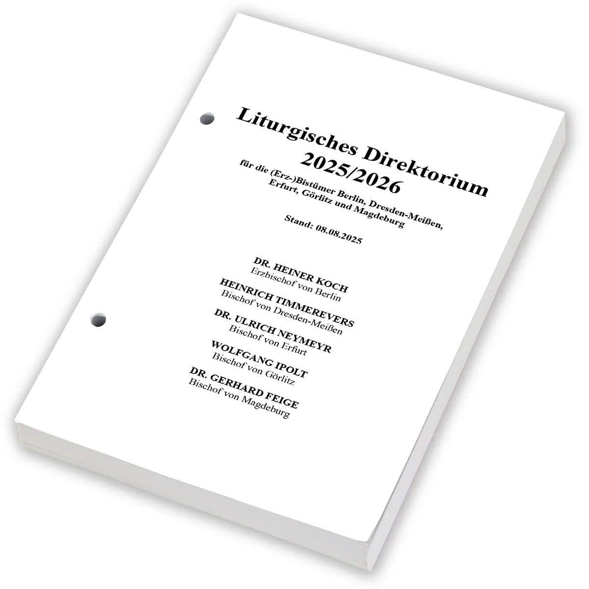 Liturgisches Direktorium 2025/2026: für die (Erz-)Bistümer Berlin, Dresden-Meißen, Erfurt, Görlitz und Magdeburg