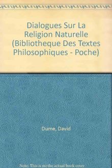 Dialogues sur la religion naturelle