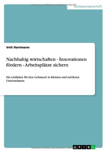 Nachhaltig wirtschaften - Innovationen fördern - Arbeitsplätze sichern: Ein Leitfaden für den Gebrauch in kleinen und mittleren Unternehmen