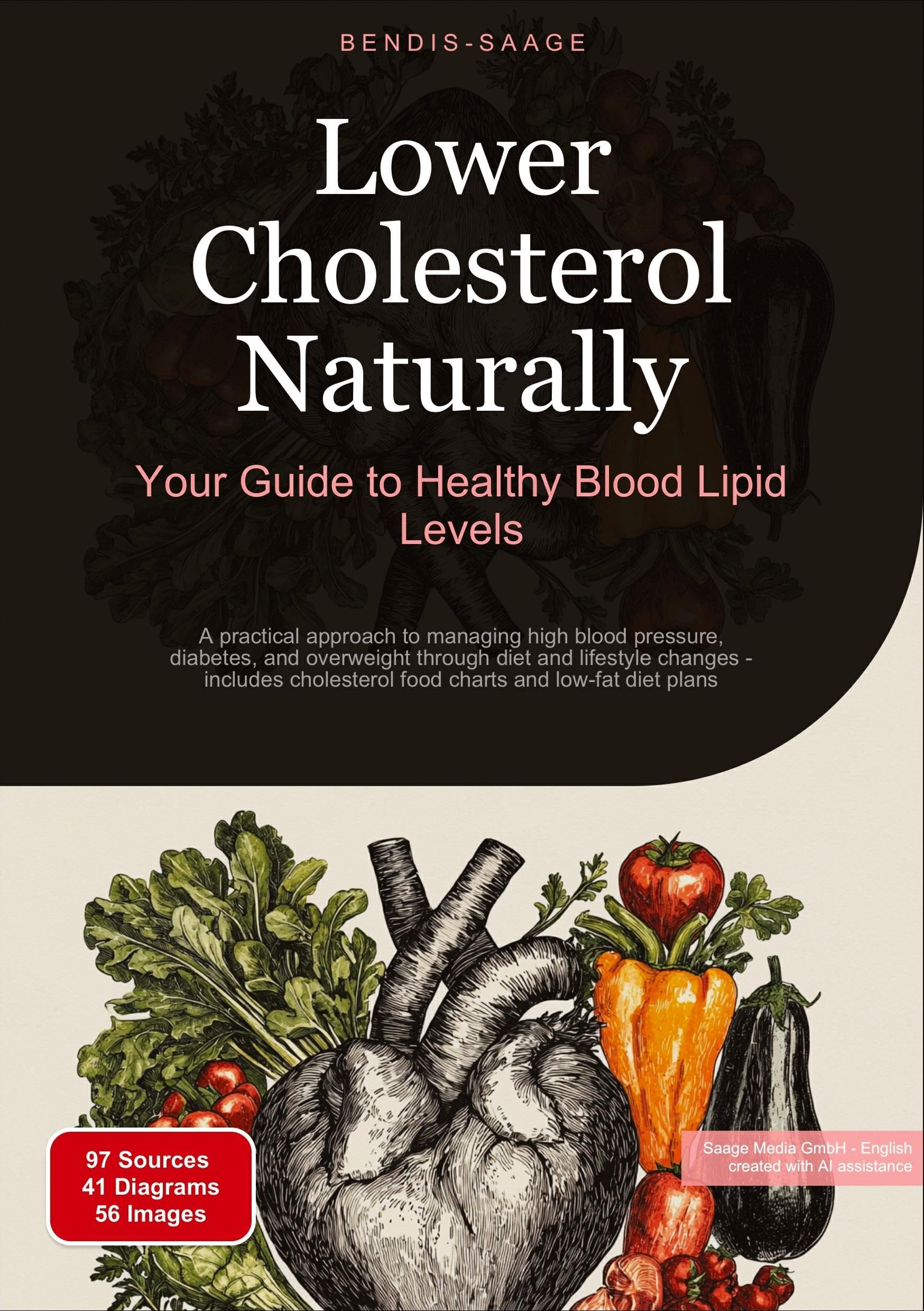 Lower Cholesterol Naturally: Your Guide to Healthy Blood Lipid Levels: A practical approach to managing high blood pressure, diabetes, and overweight ... food charts and low-fat diet plans
