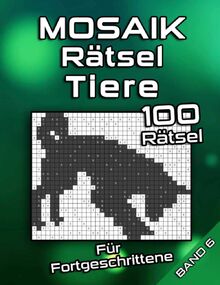 Tierische MOSAIK Rätsel: Logikrätsel mit mittelschweren Bilderrätseln | Denksport & Gehirnjogging für Erwachsene und Senioren (Mosaik Puzzles)