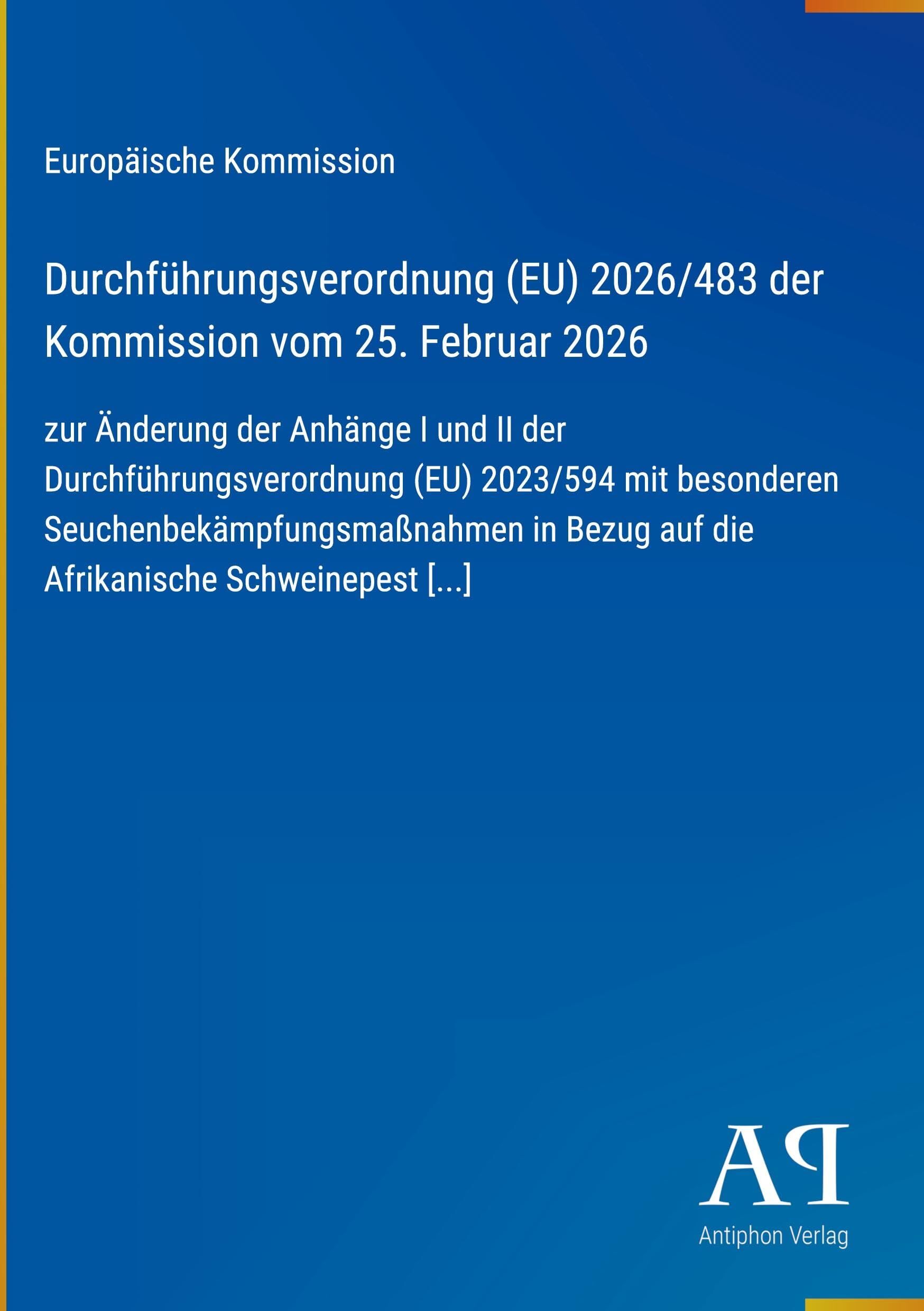 Durchführungsverordnung (EU) 2026/483 der Kommission vom 25. Februar 2026