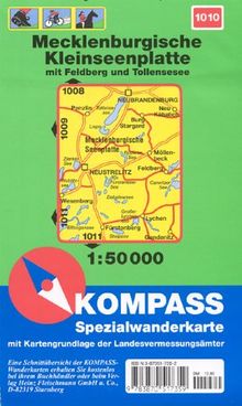 Kompass Karten, Mecklenburgische Kleinseenplatte mit Feldberg und Tollensesee