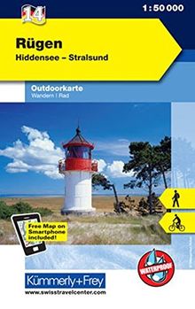 Rügen Outdoorkarte Deutschland Nr. 14: 1:50 000, Mit kostenlosem Download für Smartphone (Kümmerly+Frey Outdoorkarten Deutschland)