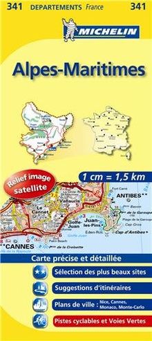 Alpes Maritimes (Michelin kaart - lokaal Frankrijk (341))