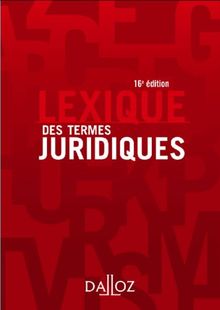 Lexique des termes juridiques