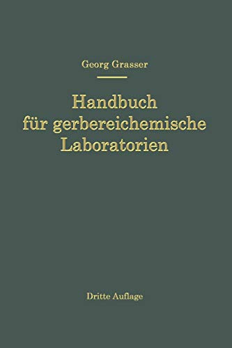Handbuch für Gerbereichemische Laboratorien