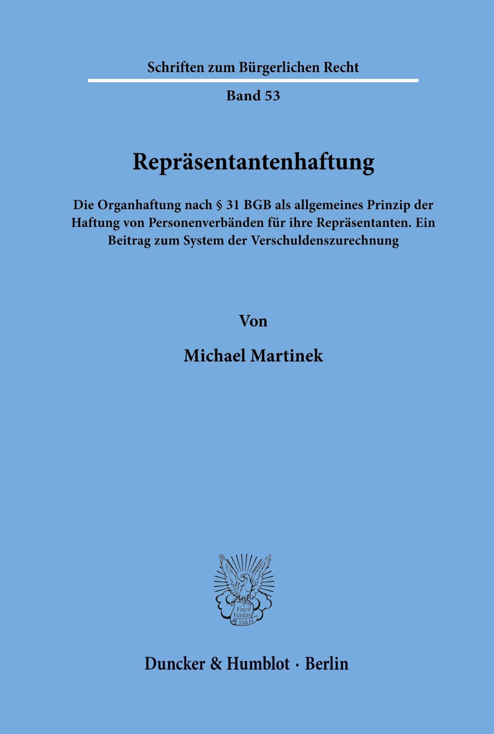 Repräsentantenhaftung.