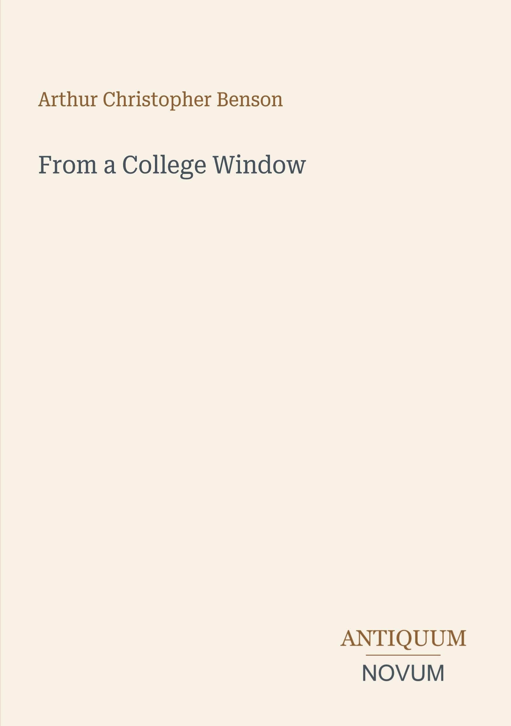 From a College Window