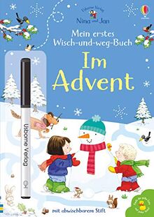 Nina und Jan - Mein erstes Wisch-und-weg-Buch: Im Advent: mit abwischbarem Stift