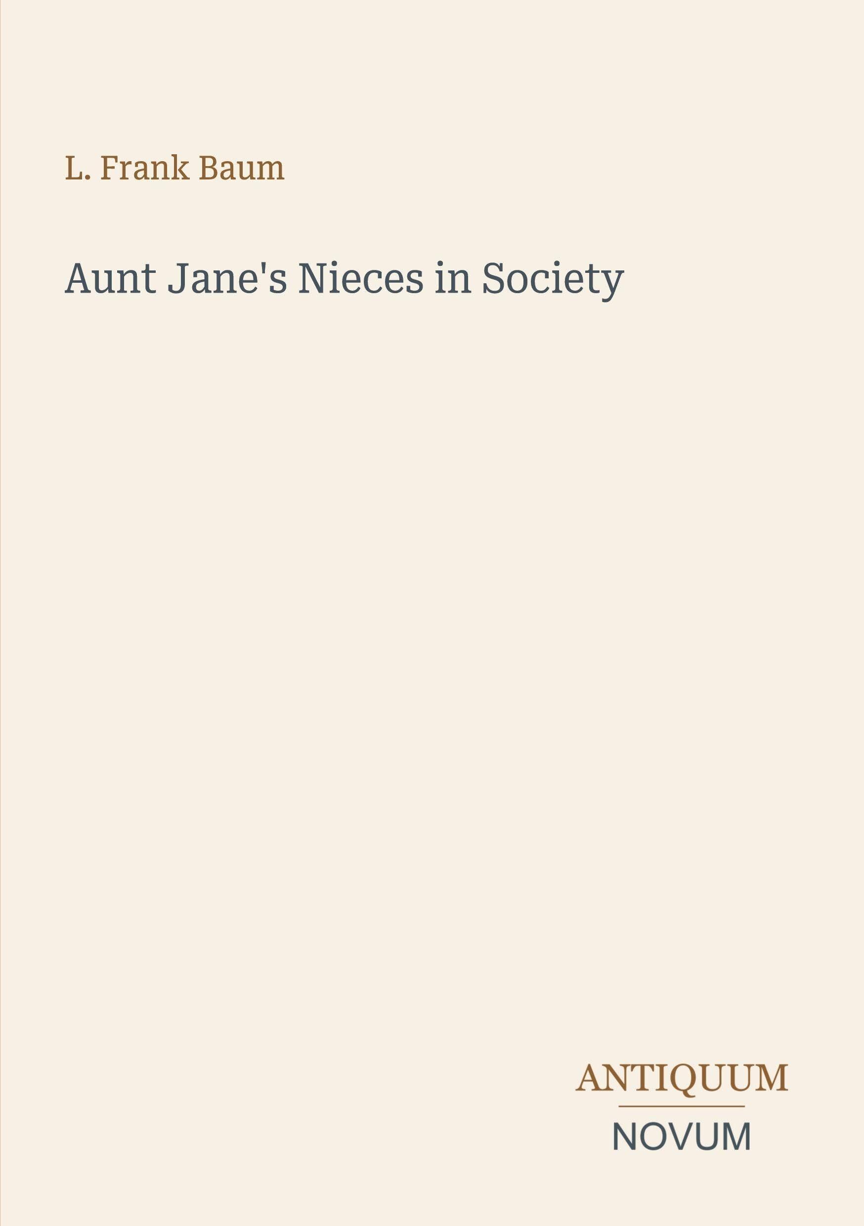 Aunt Jane's Nieces in Society