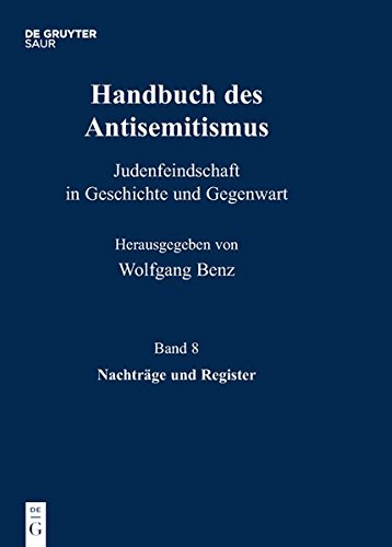 Handbuch des Antisemitismus: Nachträge und Register