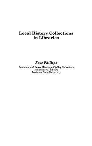 Local History Collections in Libraries