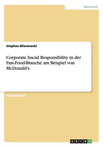 Corporate Social Responsibility in der Fast-Food-Branche am Beispiel von McDonald's