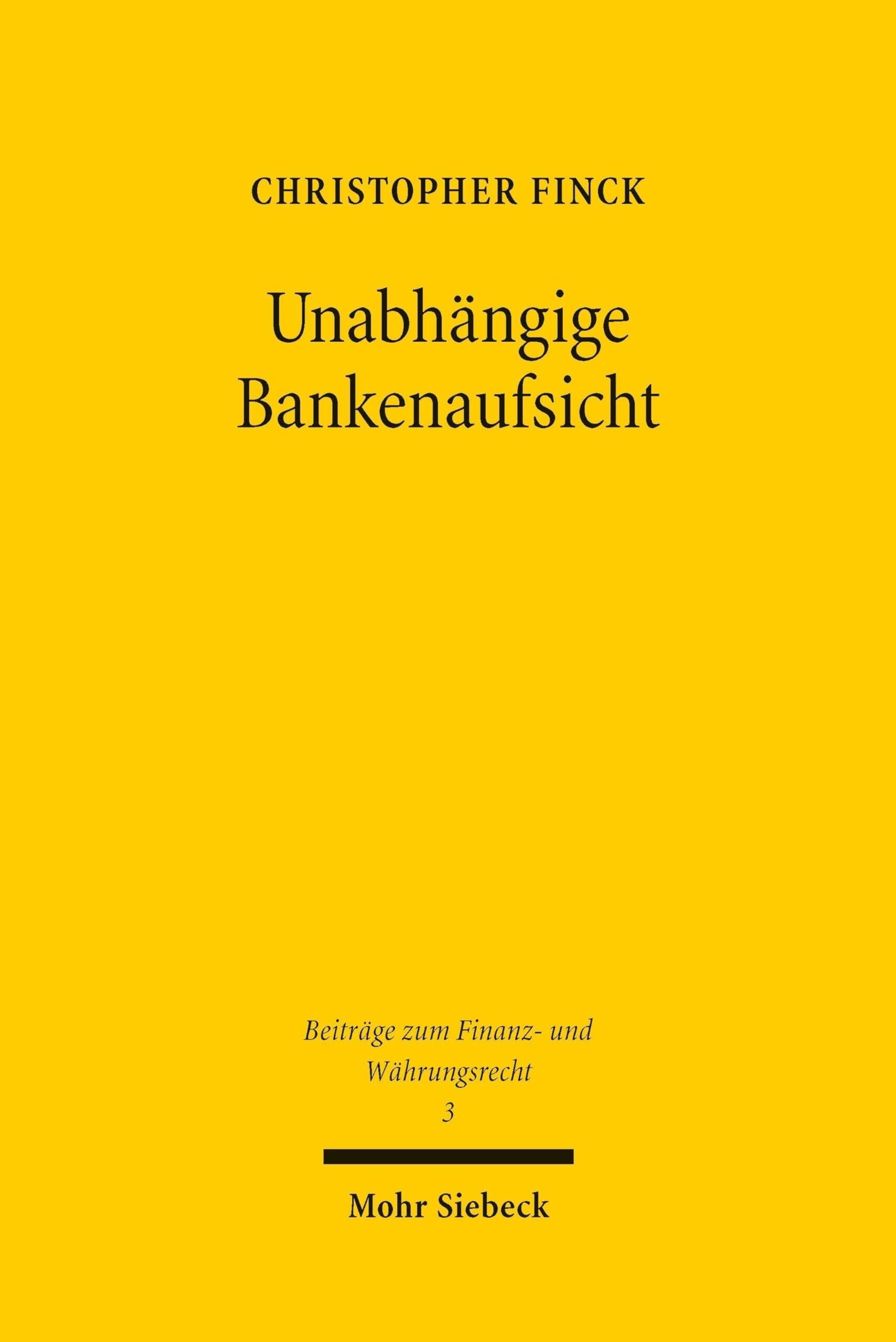 Unabhängige Bankenaufsicht - Neuware