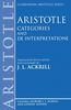 Categories and De Interpretatione (Clarendon Aristotle Series)