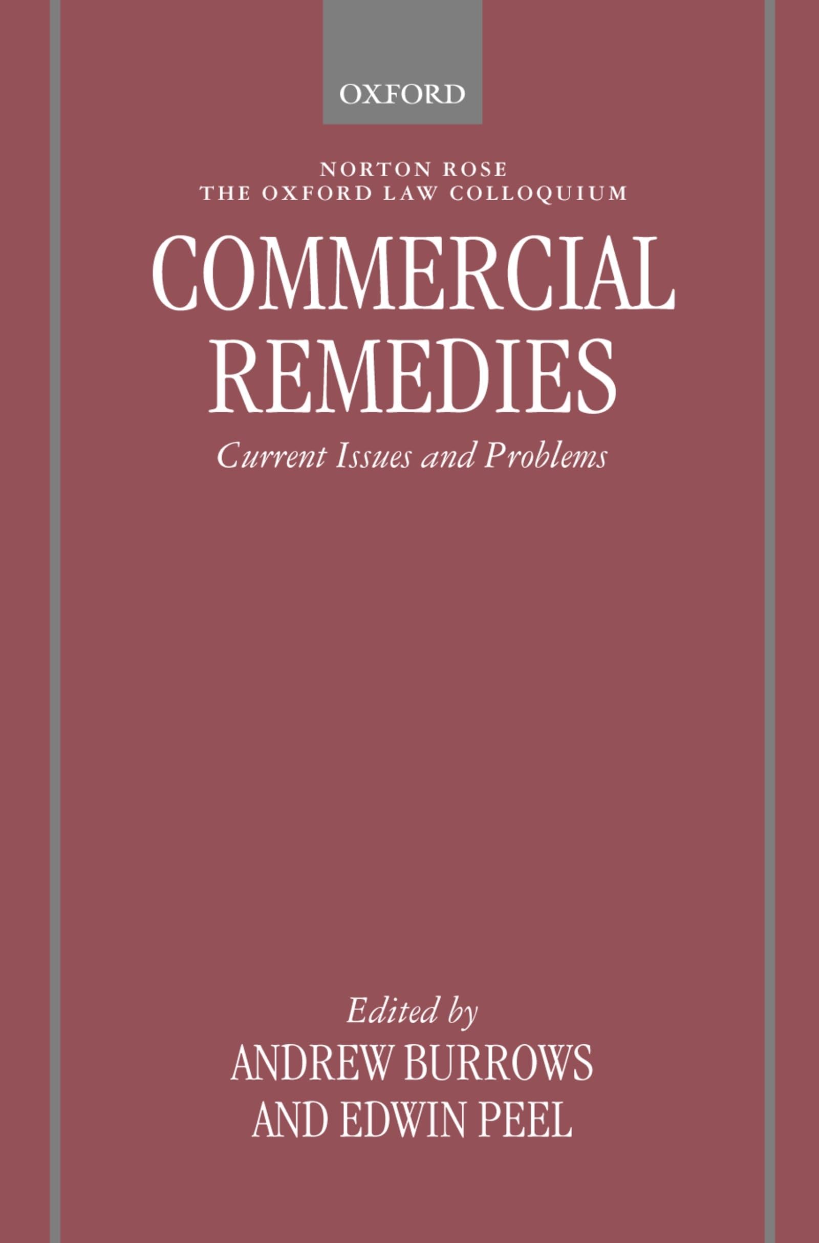 Commercial Remedies: Current Issues and Problems (Oxford Law Colloquium)
