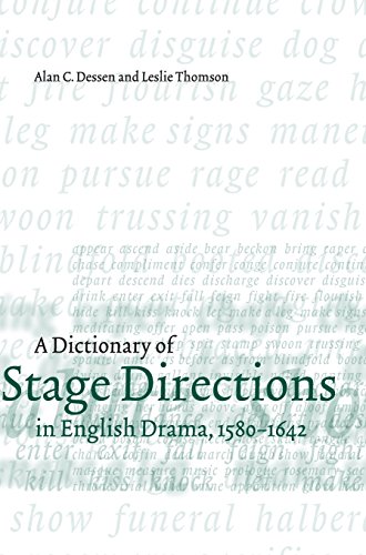 A Dictionary of Stage Directions in English Drama 1580–1642