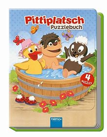 Puzzlebuch Pittiplatsch: wattierter Einband: 4 Puzzle, 12-teilig