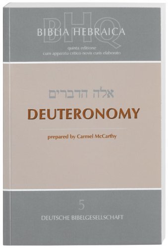 unbekannt Biblia Hebraica Quinta (Bhq). Gesamtwerk Zur Fortsetzung / Deuteronomy, Fasc 5
