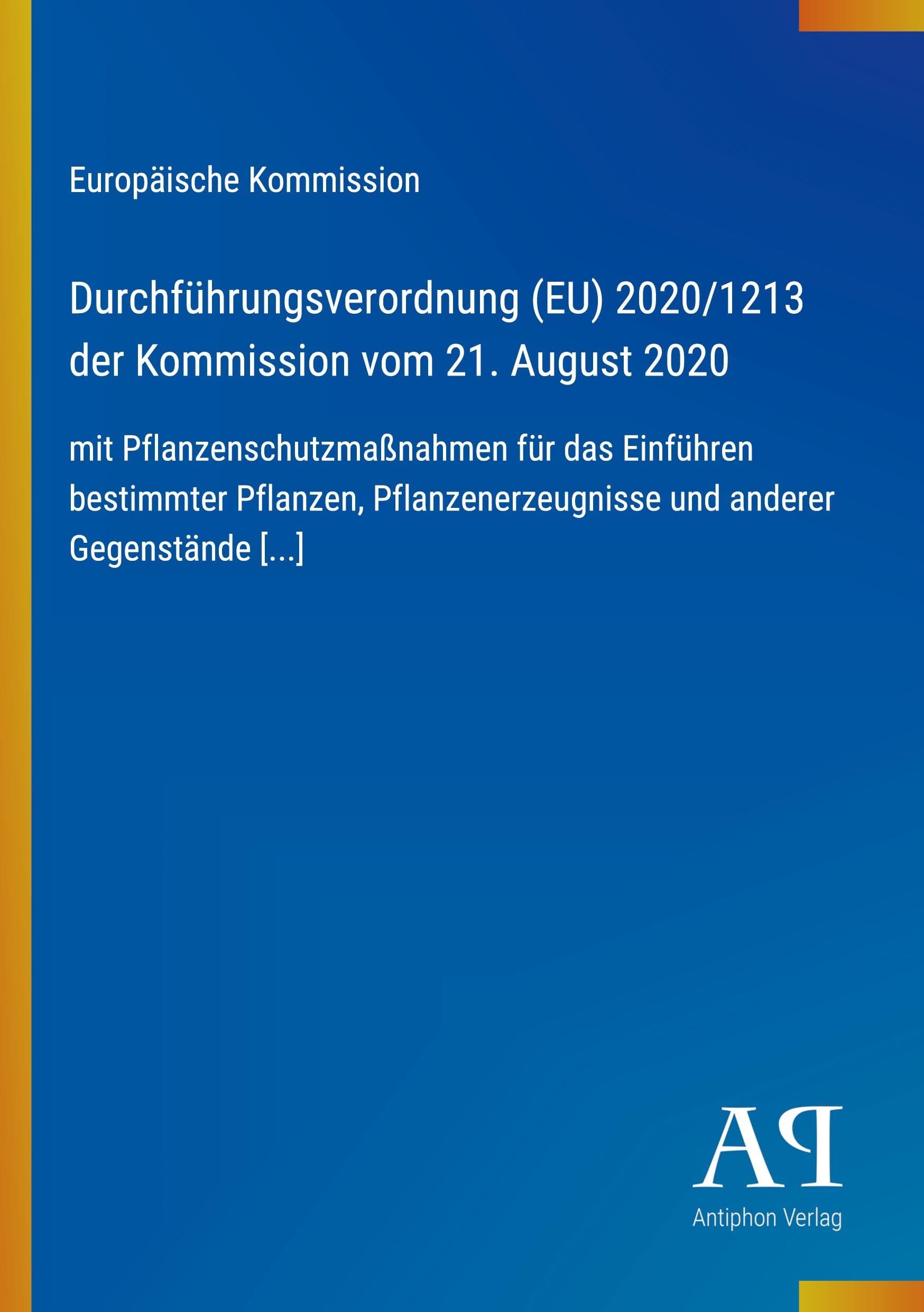 Durchführungsverordnung (EU) 2020/1213 der Kommission vom 21. August 2020