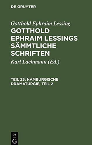 Gotthold Ephraim Lessings Sämmtliche Schriften, Teil 25, Hamburgische Dramaturgie, Teil 2