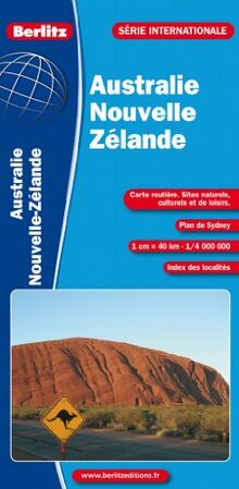 Australie, Nouvelle-Zélande - Carte routière et touristique (avec plan de Sydney)