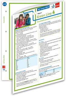 Klett Green Line 4 Bayern - Auf einen Blick: Grammatik passend zum Schulbuch