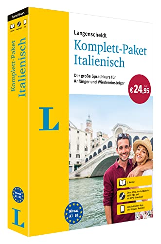 Langenscheidt Komplett-Paket Italienisch: Sprachkurs zum Itlalienisch lernen für Anfänger und Wiedereinsteiger mit 2 Büchern, 6 CDs und Vokabeltrainer-App