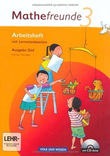 Mathefreunde - Süd - Sachsen, Thüringen: 3. Schuljahr - Arbeitsheft mit CD-ROM und Lernstandsseiten