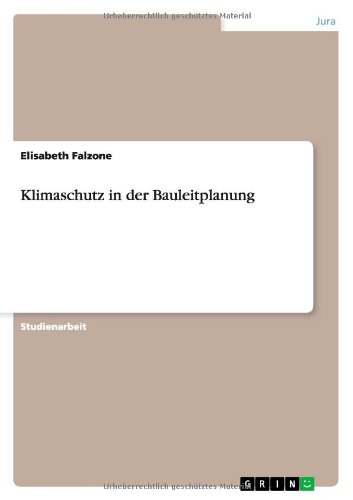 Klimaschutz in der Bauleitplanung