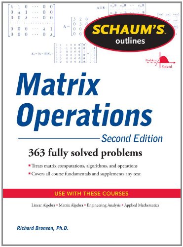Richard Bronson Shaum's Outlines Of Matrix Operations (Schaum's Outlines)