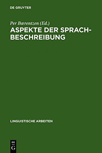 Linguistische Arbeiten, Band 342: Aspekte der Sprachbeschreibung. Akten des 29. Linguistischen Kolloquiums, Aarhus 1994