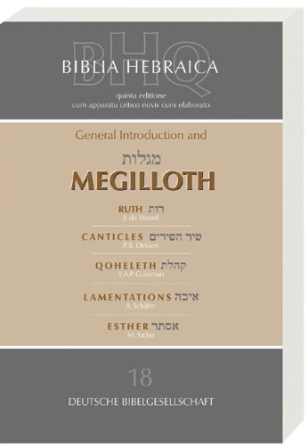 unbekannt Biblia Hebraica Quinta (Bhq). Gesamtwerk Zur Fortsetzung / General Introduction And Megilloth, Fasc 18