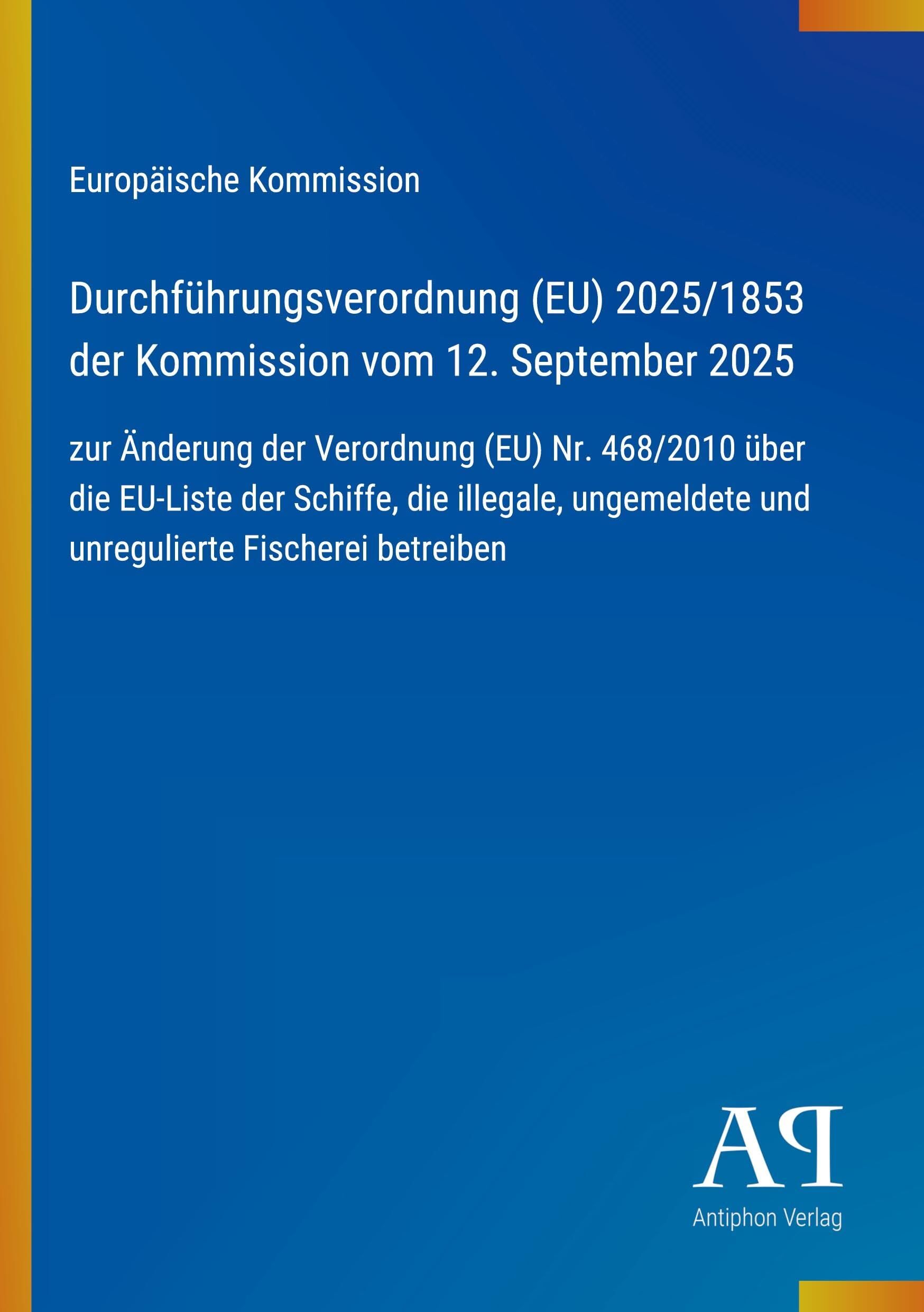 Durchführungsverordnung (EU) 2025/1853 der Kommission vom 12. September 2025
