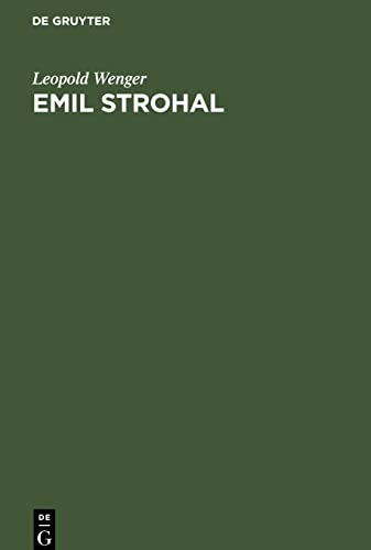 Emil Strohal: Ein Nachruf
