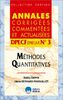 Méthodes quantitatives, DPECF épreuve n°3 : annales corrigées, commentées et actualisées 2003