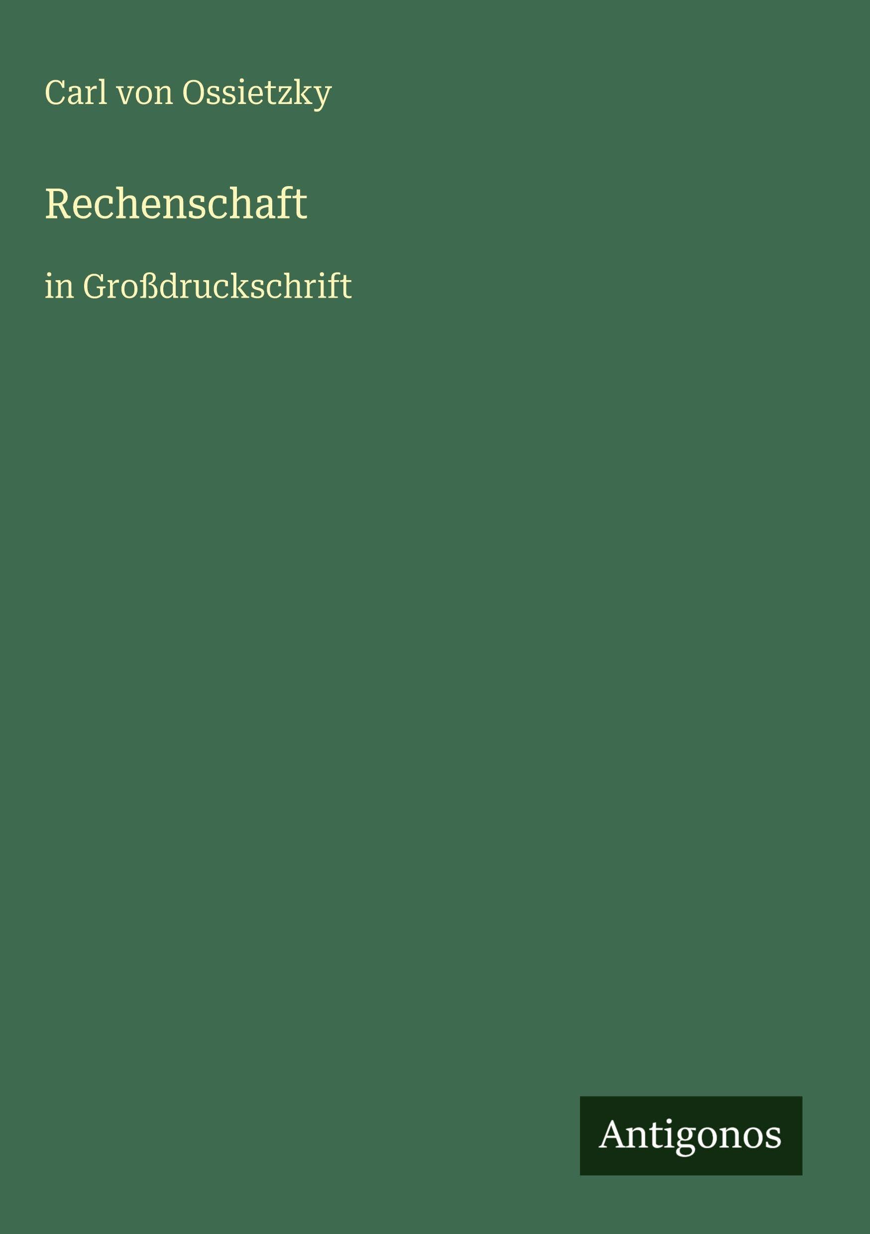Rechenschaft: in Großdruckschrift